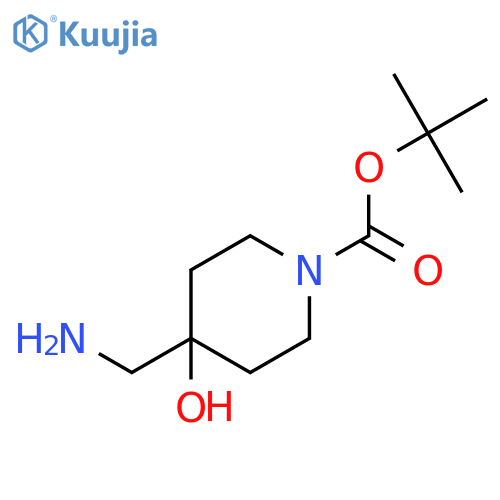 tert-butyl 4-(aminomethyl)-4-hydroxy-piperidine-1-carboxylate structure