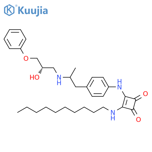 3-Cyclobutene-1,2-dione,3-(decylamino)-4-[[4-[2-[[(2S)-2-hydroxy-3-phenoxypropyl]amino]propyl]phenyl]amino]- structure