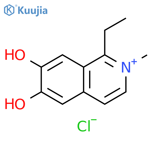 Isoquinolinium, 1-ethyl-6,7-dihydroxy-2-methyl-, chloride structure