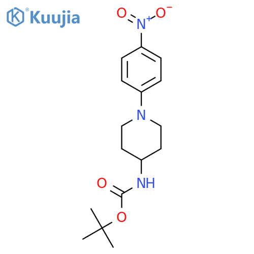Carbamic acid, [1-(4-nitrophenyl)-4-piperidinyl]-, 1,1-dimethylethyl ester structure