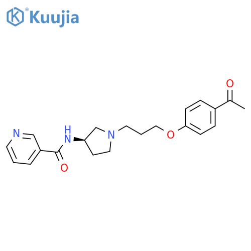 3-Pyridinecarboxamide,N-[(3R)-1-[3-(4-acetylphenoxy)propyl]-3-pyrrolidinyl]- structure