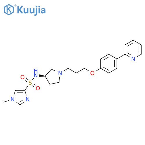 1H-Imidazole-4-sulfonamide,1-methyl-N-[(3R)-1-[3-[4-(2-pyridinyl)phenoxy]propyl]-3-pyrrolidinyl]- structure