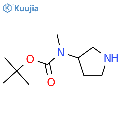 tert-butyl N-methyl-N-[(3R)-pyrrolidin-3-yl]carbamate structure
