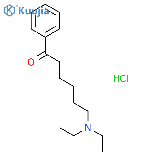1-Hexanone, 6-(diethylamino)-1-phenyl-, hydrochloride structure