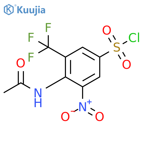 Benzenesulfonyl chloride, 4-(acetylamino)-3-nitro-5-(trifluoromethyl)- structure