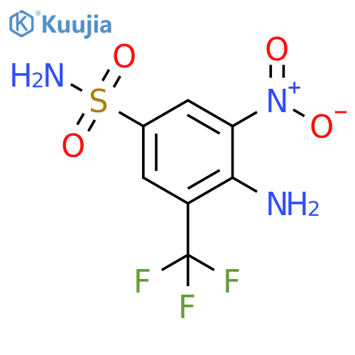 Benzenesulfonamide, 4-amino-3-nitro-5-(trifluoromethyl)- structure