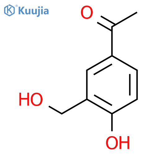 1-4-Hydroxy-3-(hydroxymethyl)phenyl-ethanone structure