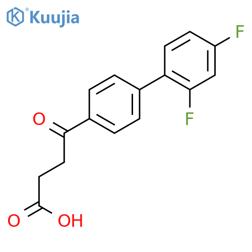 4-(2',4'-difluorobiphenyl-4-yl)-4-oxobutanoic acid structure