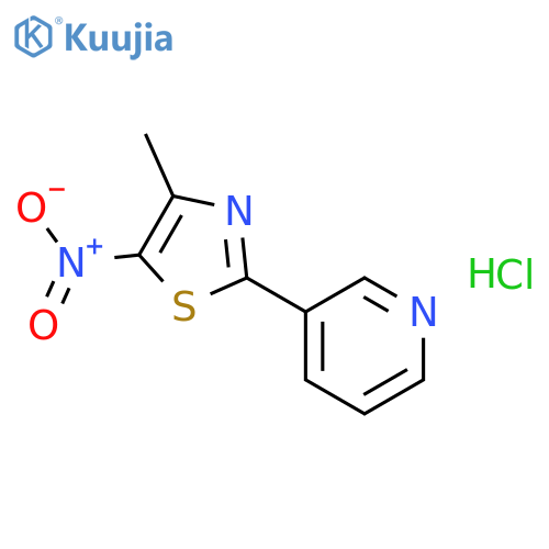 3-(4-methyl-5-nitro-1,3-thiazol-2-yl)pyridine hydrochloride (1:1) structure
