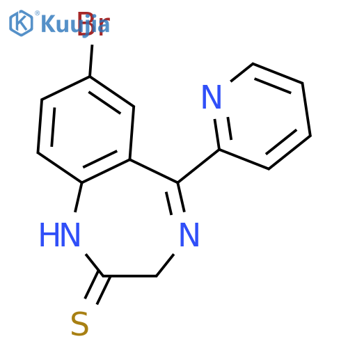 7-Bromo-5-(pyridin-2-yl)-1H-benzoe1,4diazepine-2(3H)-thione structure