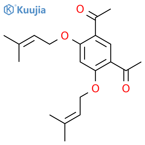 Ethanone, 1,1'-[4,6-bis[(3-methyl-2-butenyl)oxy]-1,3-phenylene]bis- structure