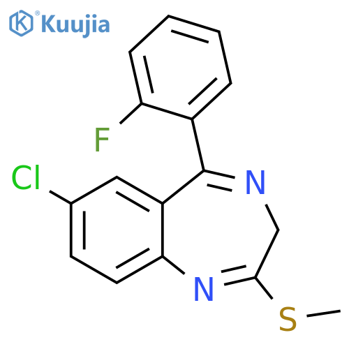 3H-1,4-Benzodiazepine, 7-chloro-5-(2-fluorophenyl)-2-(methylthio)- structure