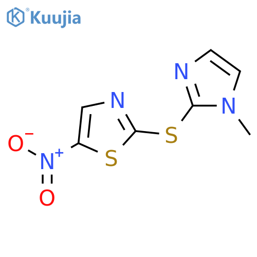 Thiazole,2-[(1-methyl-1H-imidazol-2-yl)thio]-5-nitro- structure