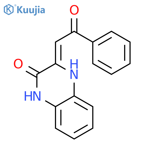 3-(2-oxo-2-phenylethylidene)-1,2,3,4-tetrahydroquinoxalin-2-one structure