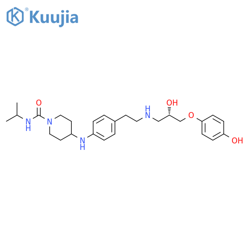 1-Piperidinecarboxamide,4-[[4-[2-[[(2S)-2-hydroxy-3-(4-hydroxyphenoxy)propyl]amino]ethyl]phenyl]amino]-N-(1-methylethyl)- structure
