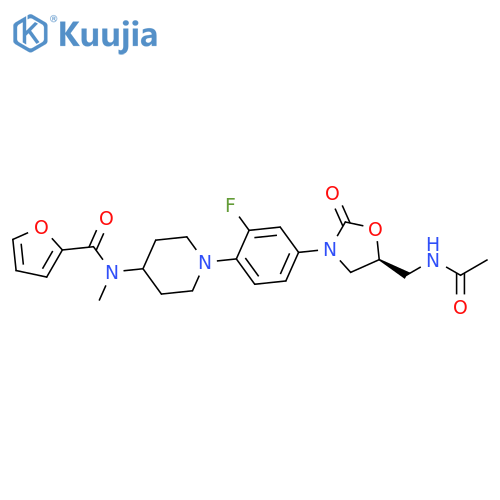 2-Furancarboxamide,N-[1-[4-[(5S)-5-[(acetylamino)methyl]-2-oxo-3-oxazolidinyl]-2-fluorophenyl]-4-piperidinyl]-N-methyl- structure