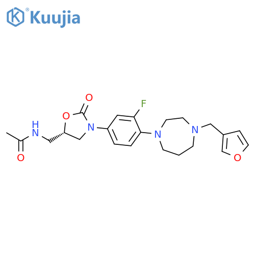 Acetamide,N-[[(5S)-3-[3-fluoro-4-[4-(3-furanylmethyl)hexahydro-1H-1,4-diazepin-1-yl]phenyl]-2-oxo-5-oxazolidinyl]methyl]- structure