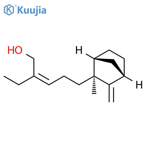 2-Penten-1-ol,2-ethyl-5-[(1R,2S,4S)-2-methyl-3-methylenebicyclo[2.2.1]hept-2-yl]-,(2Z)-rel- structure