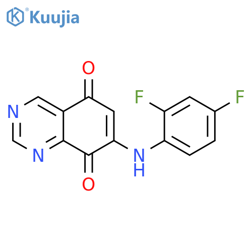 5,8-Quinazolinedione, 7-[(2,4-difluorophenyl)amino]- structure