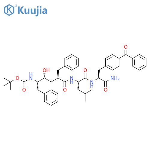 L-Phenylalaninamide,N-[(2R,4R,5S)-5-[[(1,1-dimethylethoxy)carbonyl]amino]-4-hydroxy-1-oxo-6-phenyl-2-(phenylmethyl)hexyl]-L-leucyl-4-benzoyl- structure