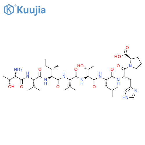 L-Proline, L-threonyl-L-valyl-L-isoleucyl-L-valyl-L-threonyl-L-leucyl-L-histidyl- structure