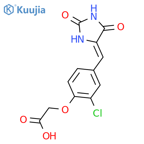 {2-Chloro-4-(E)-(2,5-dioxoimidazolidin-4-ylidene)methylphenoxy}acetic Acid structure