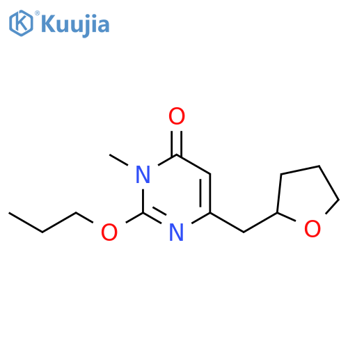 4(3H)-Pyrimidinone,3-methyl-2-propoxy-6-[(tetrahydro-2-furanyl)methyl]- structure