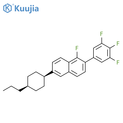 Naphthalene,1-fluoro-6-(cis-4-propylcyclohexyl)-2-(3,4,5-trifluorophenyl)- structure