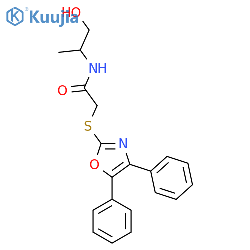 2-[(4,5-Diphenyl-1,3-oxazol-2-yl)sulfanyl]-N-(1-hydroxypropan-2-yl)acetamide structure