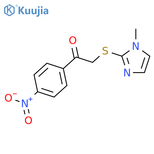 2-[(1-methyl-1H-imidazol-2-yl)sulfanyl]-1-(4-nitrophenyl)ethanone structure