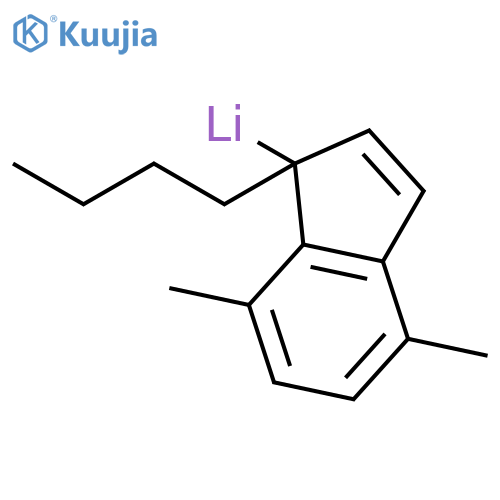 Lithium, (1-butyl-4,7-dimethyl-1H-inden-1-yl)- structure