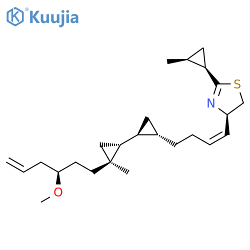 Thiazole,4,5-dihydro-4-[(1Z)-4-[(1S,1'R,2S,2'S)-2'-[(3R)-3-methoxy-5-hexenyl]-2'-methyl[1,1'-bicyclopropyl]-2-yl]-1-butenyl]-2-[(1R,2S)-2-methylcyclopropyl]-, (4R)- structure