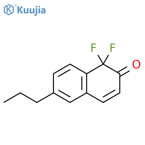 2(1H)-Naphthalenone, 1,1-difluoro-6-propyl- structure