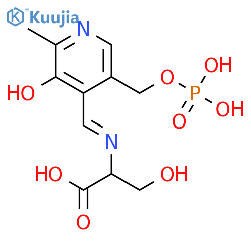 D-Serine, N-[[3-hydroxy-2-methyl-5-[(phosphonooxy)methyl]-4-pyridinyl]methylene]- structure