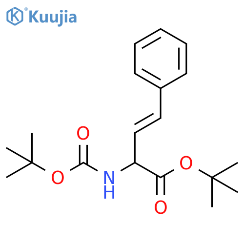 3-Butenoic acid, 2-[[(1,1-dimethylethoxy)carbonyl]amino]-4-phenyl-,1,1-dimethylethyl ester, (3E)- structure