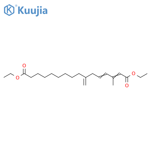 2,4-Hexadecadienedioic acid, 3-methyl-7-methylene-, diethyl ester structure