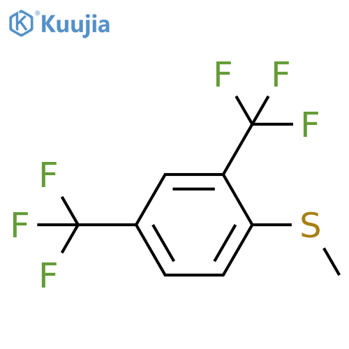 Benzene, 1-(methylthio)-2,4-bis(trifluoromethyl)- structure