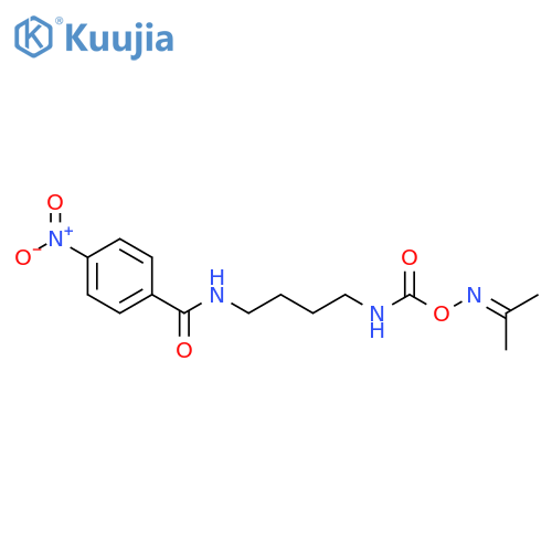 Benzamide,N-[4-[[[[(1-methylethylidene)amino]oxy]carbonyl]amino]butyl]-4-nitro- structure