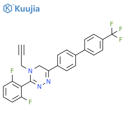 1,2,4-Triazine,3-(2,6-difluorophenyl)-4,5-dihydro-4-(2-propynyl)-6-[4'-(trifluoromethyl)[1,1'-biphenyl]-4-yl]- structure