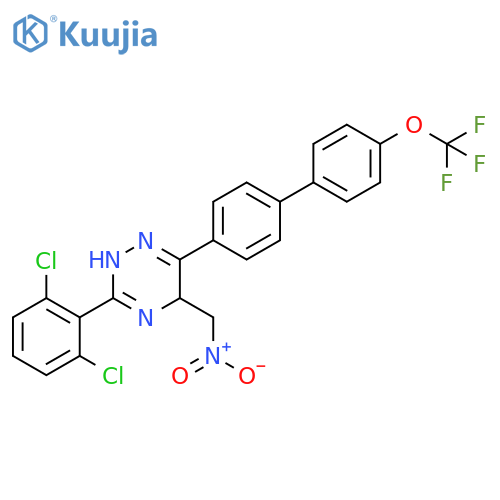 1,2,4-Triazine,3-(2,6-dichlorophenyl)-2,5-dihydro-5-(nitromethyl)-6-[4'-(trifluoromethoxy)[1,1'-biphenyl]-4-yl]- structure