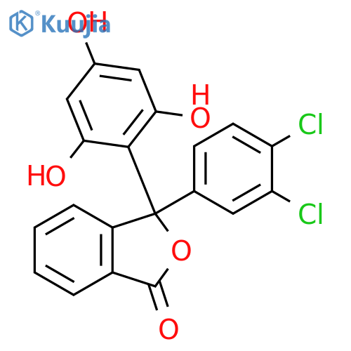 1(3H)-Isobenzofuranone,3-(3,4-dichlorophenyl)-3-(2,4,6-trihydroxyphenyl)- structure