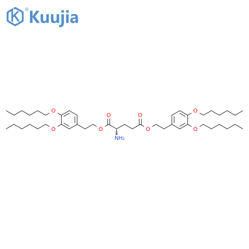 L-Glutamic acid, bis[2-[3,4-bis(hexyloxy)phenyl]ethyl] ester structure
