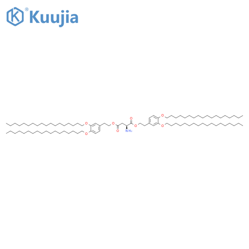 L-Aspartic acid, bis[2-[3,4-bis(octadecyloxy)phenyl]ethyl] ester structure