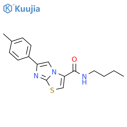 Imidazo[2,1-b]thiazole-3-carboxamide, N-butyl-6-(4-methylphenyl)- structure