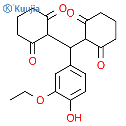 1,3-CYCLOHEXANEDIONE, 2,2'-[(3-ETHOXY-4-HYDROXYPHENYL)METHYLENE]BIS- structure