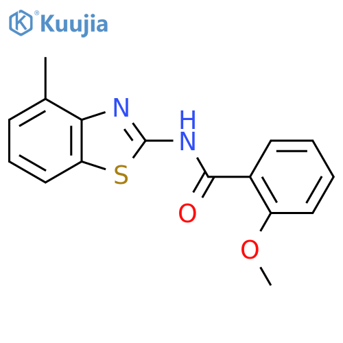2-methoxy-N-(4-methyl-1,3-benzothiazol-2-yl)benzamide structure