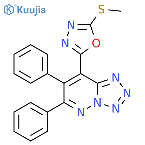 Tetrazolo[1,5-b]pyridazine,8-[5-(methylthio)-1,3,4-oxadiazol-2-yl]-6,7-diphenyl- structure