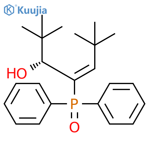 4-Hepten-3-ol, 4-(diphenylphosphinyl)-2,2,6,6-tetramethyl-, (3R,4E)- structure