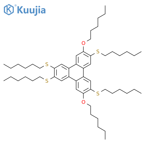 Triphenylene, 2,7-bis(hexyloxy)-3,6,10,11-tetrakis(hexylthio)- structure
