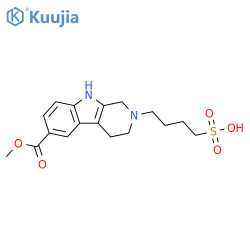 1H-Pyrido[3,4-b]indole-6-carboxylic acid,2,3,4,9-tetrahydro-2-(4-sulfobutyl)-, 6-methyl ester structure